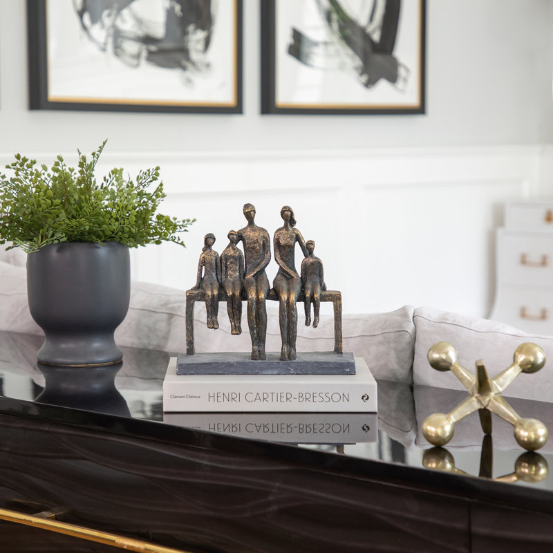 Modern Abstract Aluminum Decorative Object - Unique Geometric Metal Accent Sculpture for Contemporary Decor, Gold