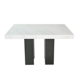 Camila 70-inch White Marble Top Counter Table