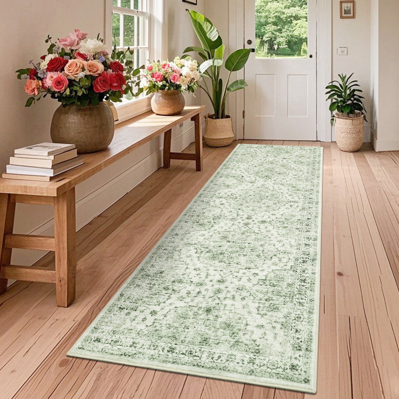 Vintage Look Synthetic Area Rug, Runner 60cm x 230cm