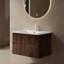 Meuble-lavabo en bois massif rayé avec lavabo, armoire de salle de bain flottante murale moderne en contreplaqué, cuve en céramique blanche, pré-assemblé, noyer rétro-1230700244-1230700247