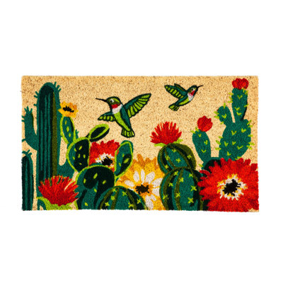Tapis de rangement pour porte d’intérieur anti-dérapant 28 x 16 colibris Alcala