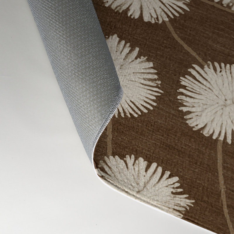 Tapis d'intérieur et d'extérieur brun Botanical