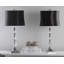 Ensemble de lampes de table métalliques / transparentes à boules 28 po Gladstone