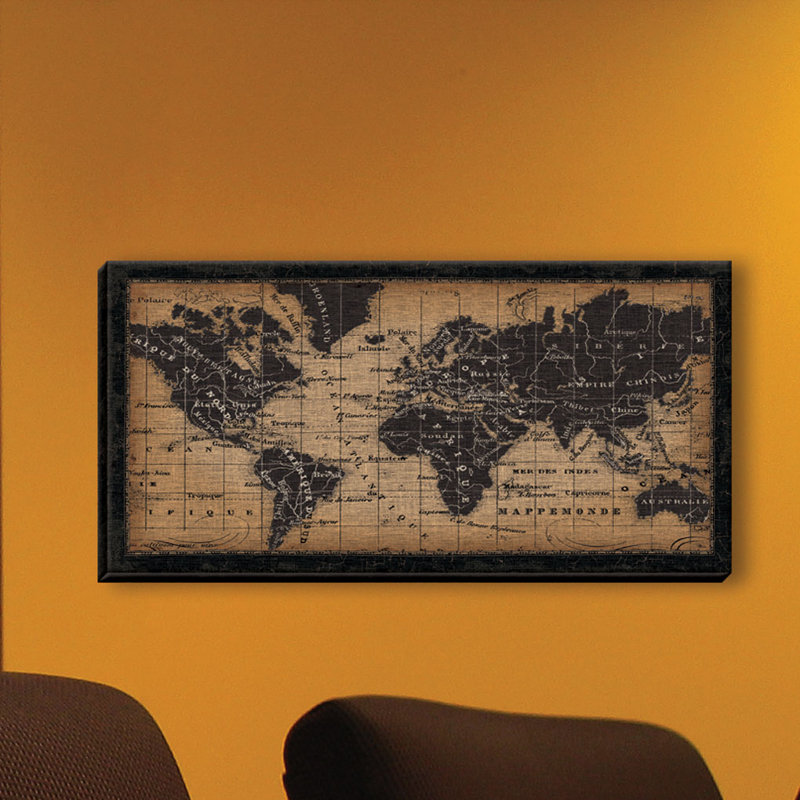 "old world map" par "pela studio-impression sur toile