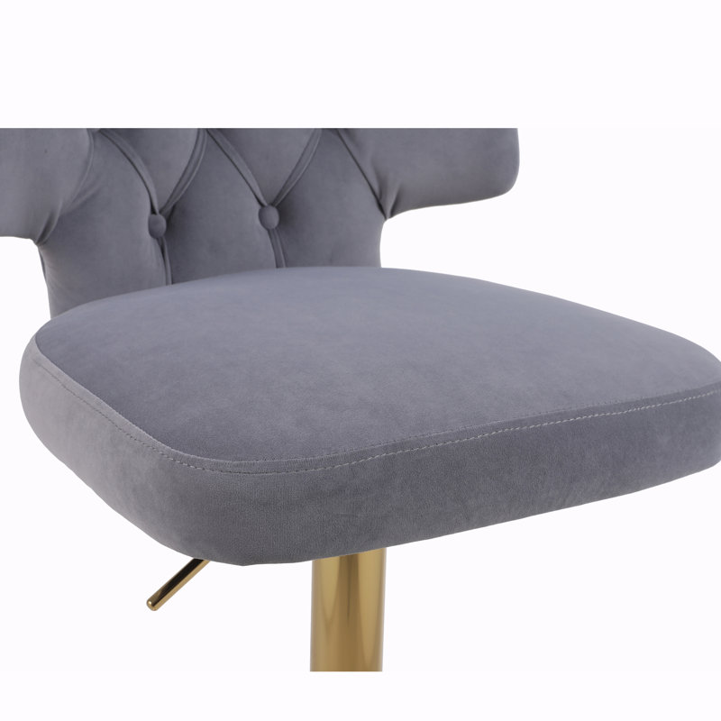 Tabouret pivotant à hauteur réglable Jervaris, gris