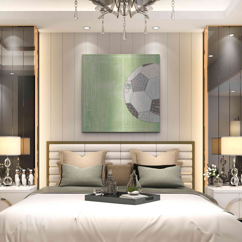 Lark Manor ™ «On the Field IV» par Courtney Prahl, art mural en métal, H 36 po x l 36 po