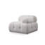 Canapé moderne 2 places, blanc, 74,8 po x 37,4 po x 29,5 po | Structure en bois de hêtre et en carton, tissu 100% polyester | Coussins en mousse gris doux et en mousse de silicone | Pieds élégants en plastique noir | Parfait pour le salon et les petits espaces-322282045