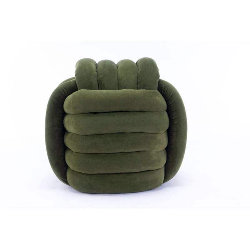 Chenille Fabric Stool For Bedroom And Living Room, Comfortable Stylish, Wooden Frame, Foam Filled Wood, Green