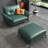 Ensemble de salon 3 pièces en cuir véritable vert