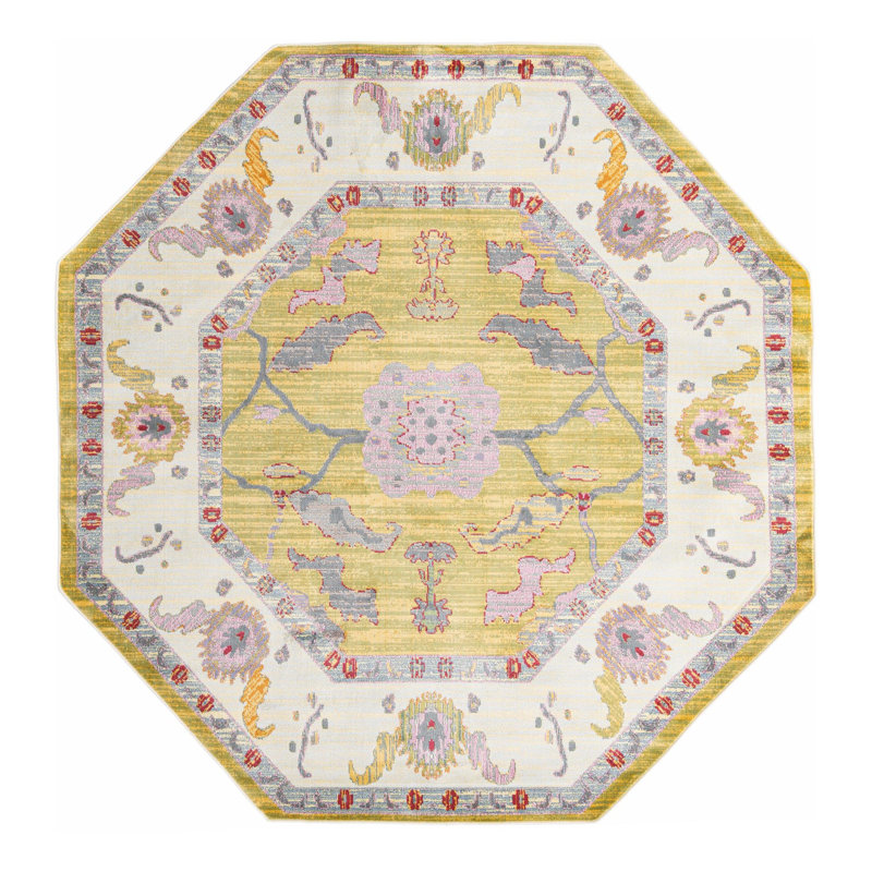 Haefner Geometric Indoor Rug, Octagon 8'2" x 8'2"