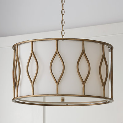 Luminaire suspendu tambour 4 lumières Cohen