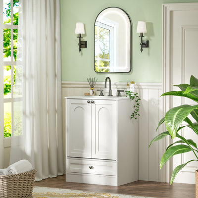 24'' Single Bathroom Vanity With Ceramic Top