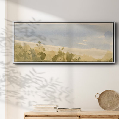 Brushy Coast I- Framed Canvas