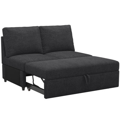Module de canapé-lit escamotable sans accoudoirs Rafael