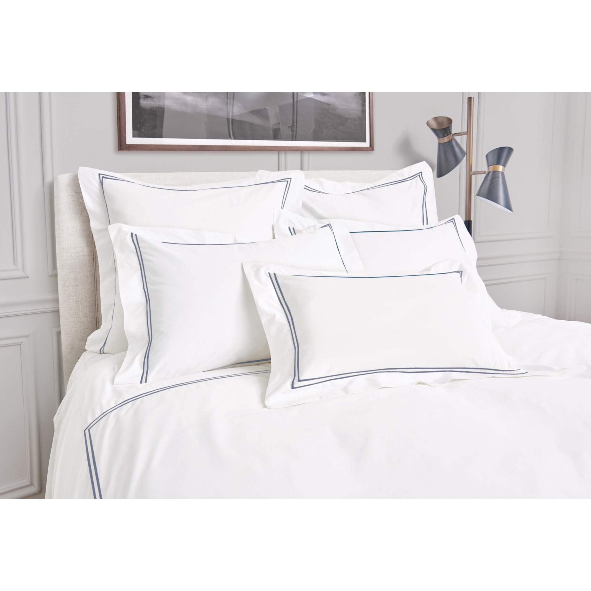 Coltrane Standard Cotton Duvet Cover Set, Ink, Queen