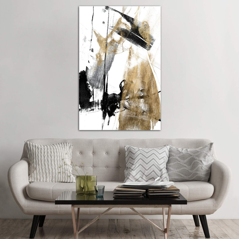 Glam And Black II by Jennifer Goldberger - Wrapped Canvas Painting, 66.04 cm H x 45.72 cm W x 3.175 cm D