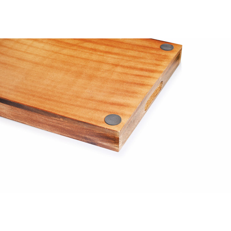 Ahsan Solid Wood Tray, White/Wood