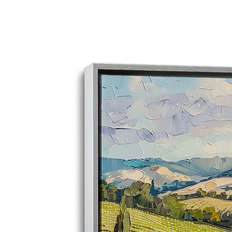 «Tuscan Bella Vita», reproduction sur toile, 32 po x 48 po, Cadre flottant en chrome poli