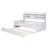 Twin Size Wooden Captain Bed With Built-In Bookshelves,Three Storage Drawers And Trundle
