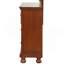 Commode 7 tiroirs avec boutons ronds et pieds en chignon