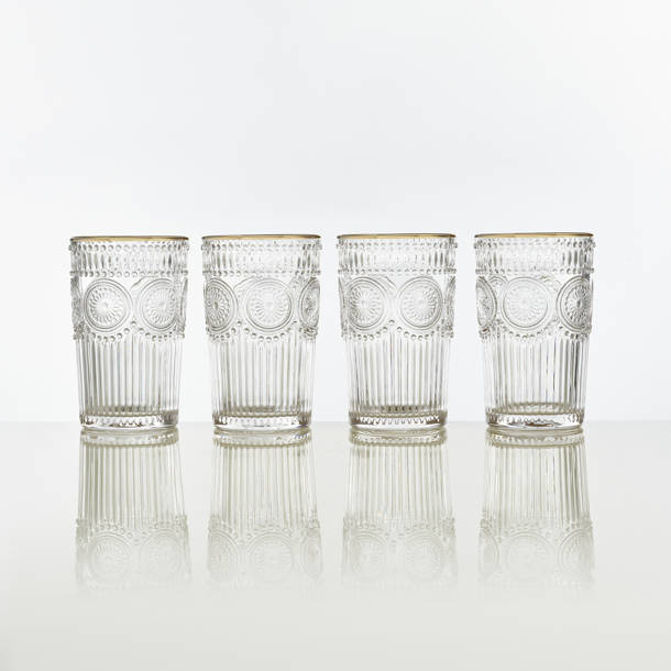 Sunflower Highball Glasses Set Of 2 – 10.5 Oz Lead-Free Crystal Glasses For Cocktails, Juice & More 3 thumbnail image