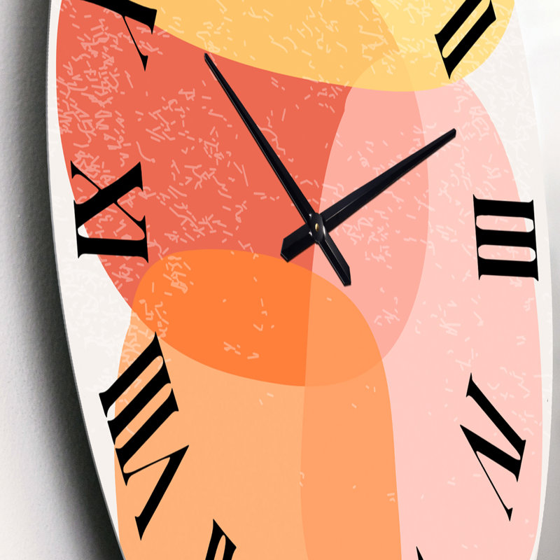 Minimal élémentaire organique et géométrique compostions XIXème - horloge murale moderne, Petit