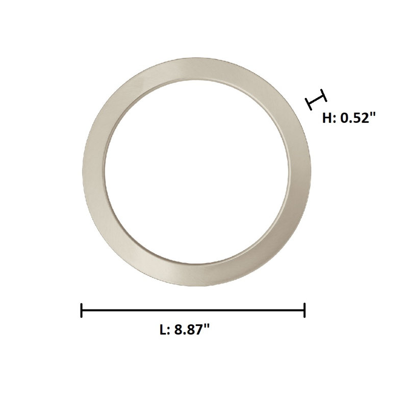 Chelmsford Trim 5 Lense, Brushed Nickel, 8.87" H x 8.87" W x 0.52" D