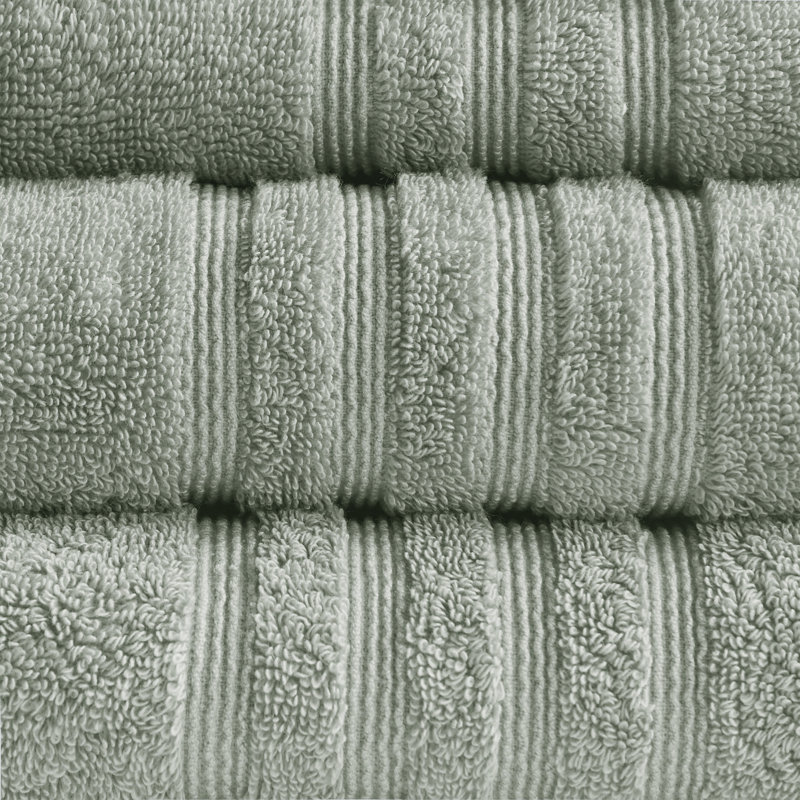 Nurture Green Cotton and Polyester Antimicrobial Bath Towel Set