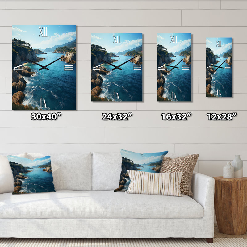 Horloge murale Selester - Paysages surdimensionnée, Grand
