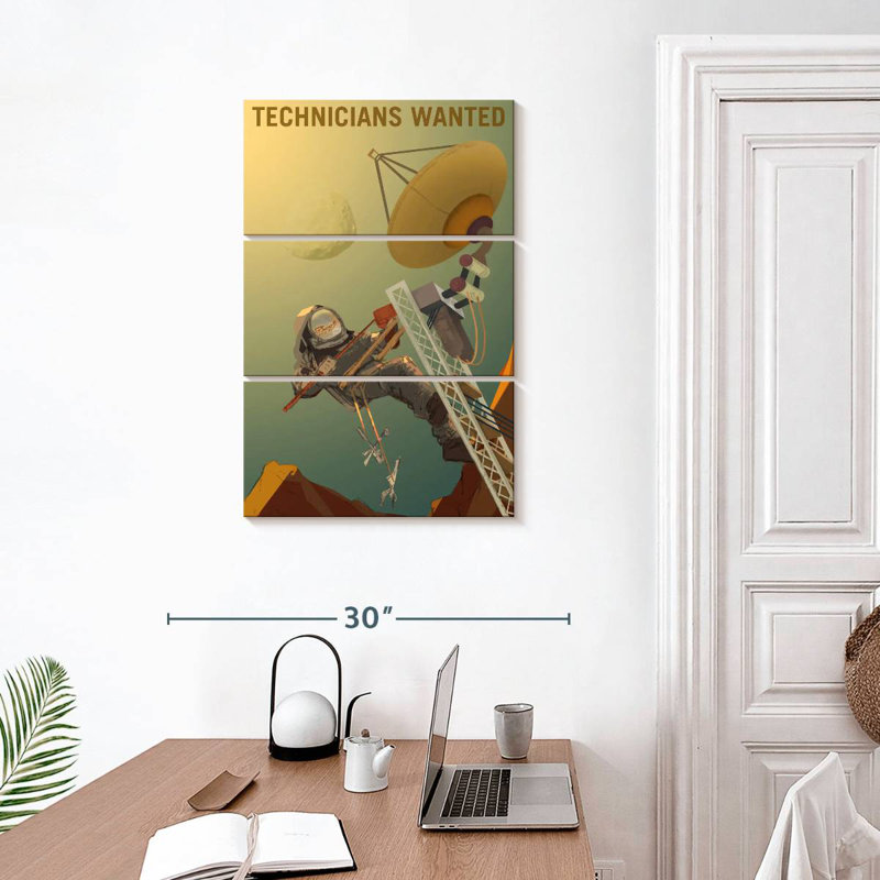 Oberle Mars Explorers Wanted Poster II, 32" H x 20" W