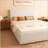 Lucas Tall Headboard Upholstered Bed with 52 Inch High Headboard, Elegant Simplicity, No Box Spring Needed, Easy Assembly, King Size, Textured Ivory Canvas-854969350