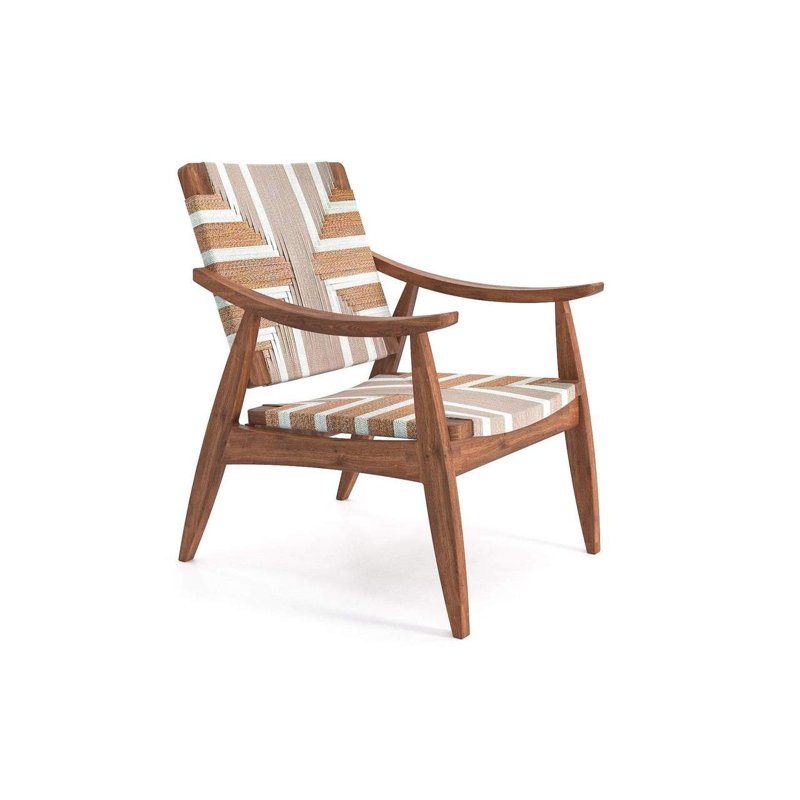 Izapa Armchair, Natural/Spa Cross Braided Cord, Brown