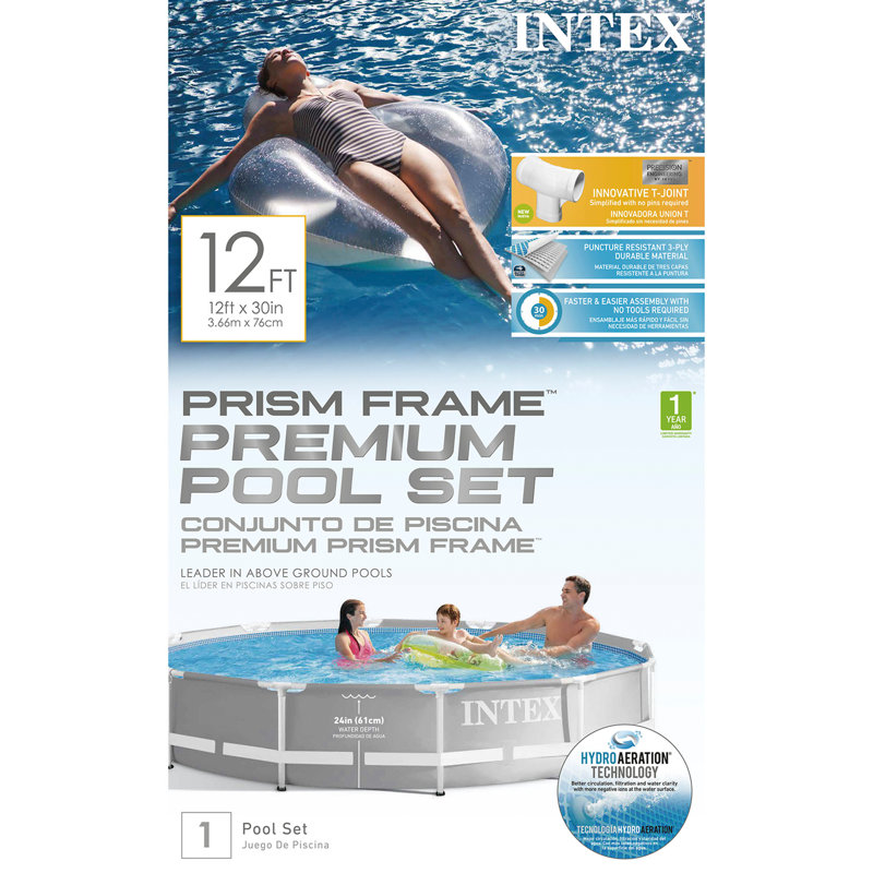 Intex 12 Foot x 30 Inches Pool with Intex 530 GPH Pool Cartridge Filter Pump