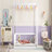 Full Size Canopy Frame Rubber Wooden Frame Material Floor Bed Frame With Fence,Guardrails