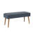 Modern Hallway Furniture Set - Shoe Cabinet & Bench, 100% Melamine Coated Particle Board, 37.4 x 43.7 x 14.2 inches | Wooden Legs, 100% Linen in Sonoma & Dark Blue | Stylish & Functional Storage Solution for Entryway