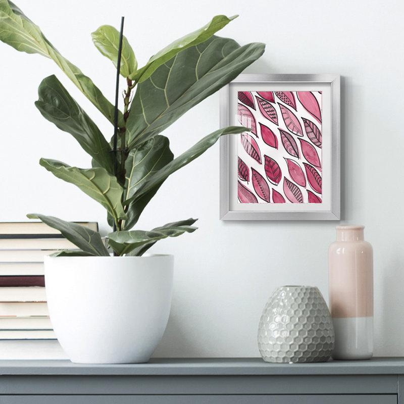 Patterned Leaf Shapes III -Framed Print