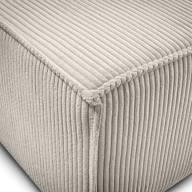 Raaya 4 Seater Corduroy Sofa Bed, Cream