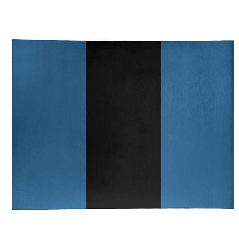 Tapis bleu à rayures de hockey national, Rectangle 8 pi x 10 pi