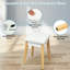 Ensemble coiffeuse avec tabouret et miroir Abrego