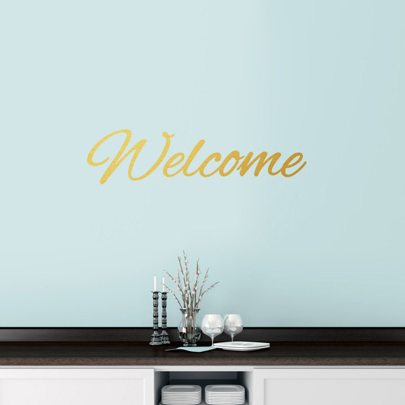 Adhésif décoratif "Welcome", Or