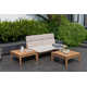 Lujane Teak 4pc Outdoor Patio Seating Set with Cushions