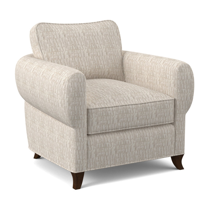 Fauteuil cocon, Noyer noir, Viscose brouillards blancs