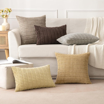 Striped Square Pillow Cover