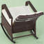 Fauteuil inclinable et berçant en rotin d'extérieur-1957120107-1957120106