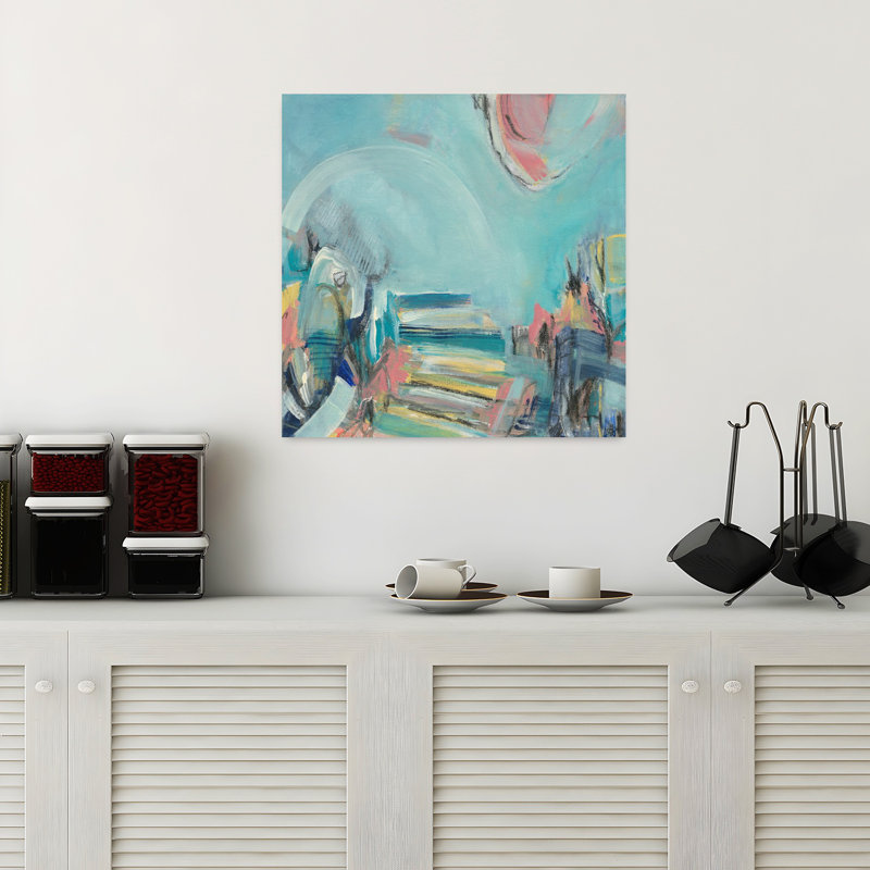«Bright Steps», art contemporain abstrait, H 18 po x l 18 po