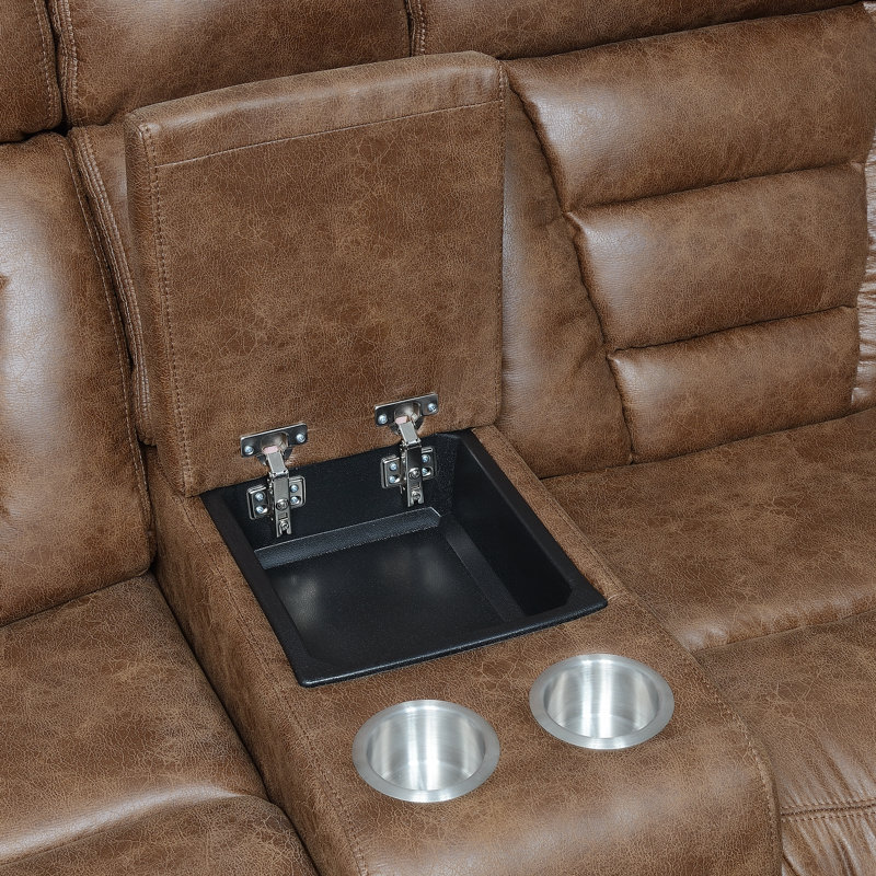 Anethrah 75'' Faux Leather Reclining Loveseat