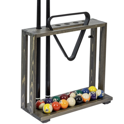 MyGift Solid Wood Floor Pool Cue Rack & Reviews | Wayfair