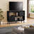 51.2"  W TV Stand with Outlet & Cabinets & Open Shelves-129181889