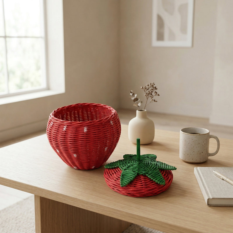 Panier en osier Bay Isle Home ™,  6 po x 5,5 po x 5,5 po