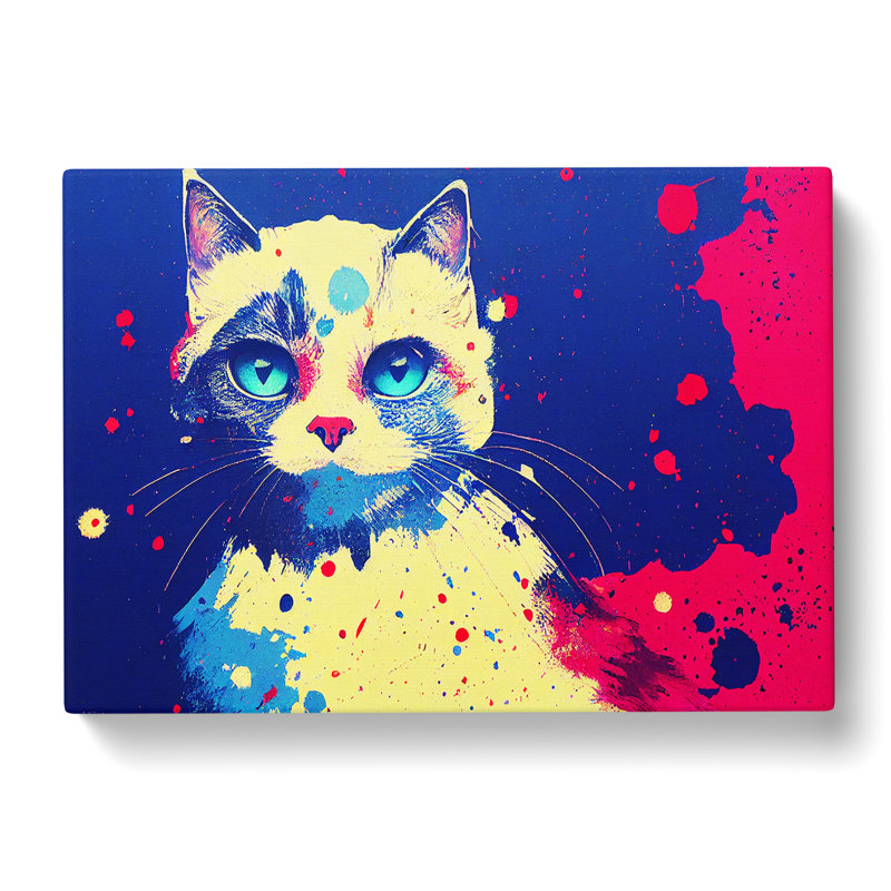 Cat Splash Vol.2 Abstract - Wrapped Canvas, 35cm H x 50cm W x 3cm D